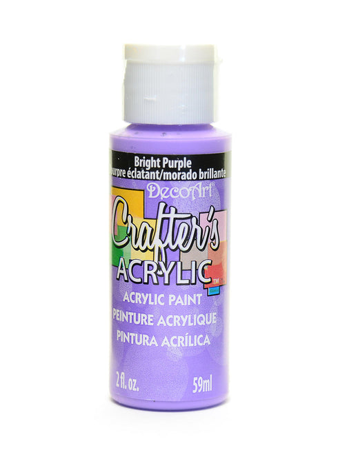 2OZ  BRIGHT PURPLE CRAFTER ACRYLIC PAINT